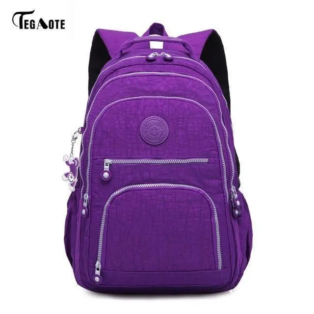 Schultasche wasserdichte Nylon Marke Laptop Rucksäcke für Teenager Frauen Rucksack Freizeit Schultertaschen Computer Packsack