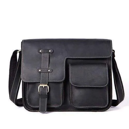Herrentaschen Crazy Horse Echtes Leder Vintage Umhängetaschen für Männer Umhängetasche Herren Umhängetasche Herren 1050