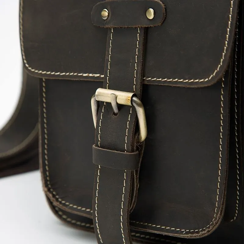 Herrentaschen Crazy Horse Echtes Leder Vintage Umhängetaschen für Männer Umhängetasche Herren Umhängetasche Herren 1050
