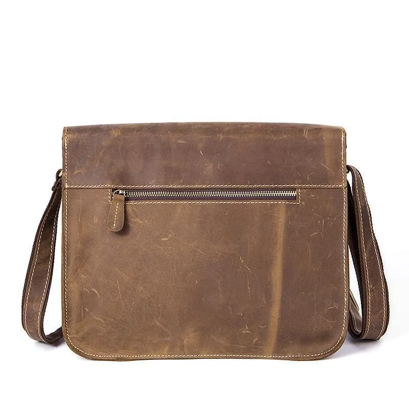 Herrentaschen Crazy Horse Echtes Leder Vintage Umhängetaschen für Männer Umhängetasche Herren Umhängetasche Herren 1050