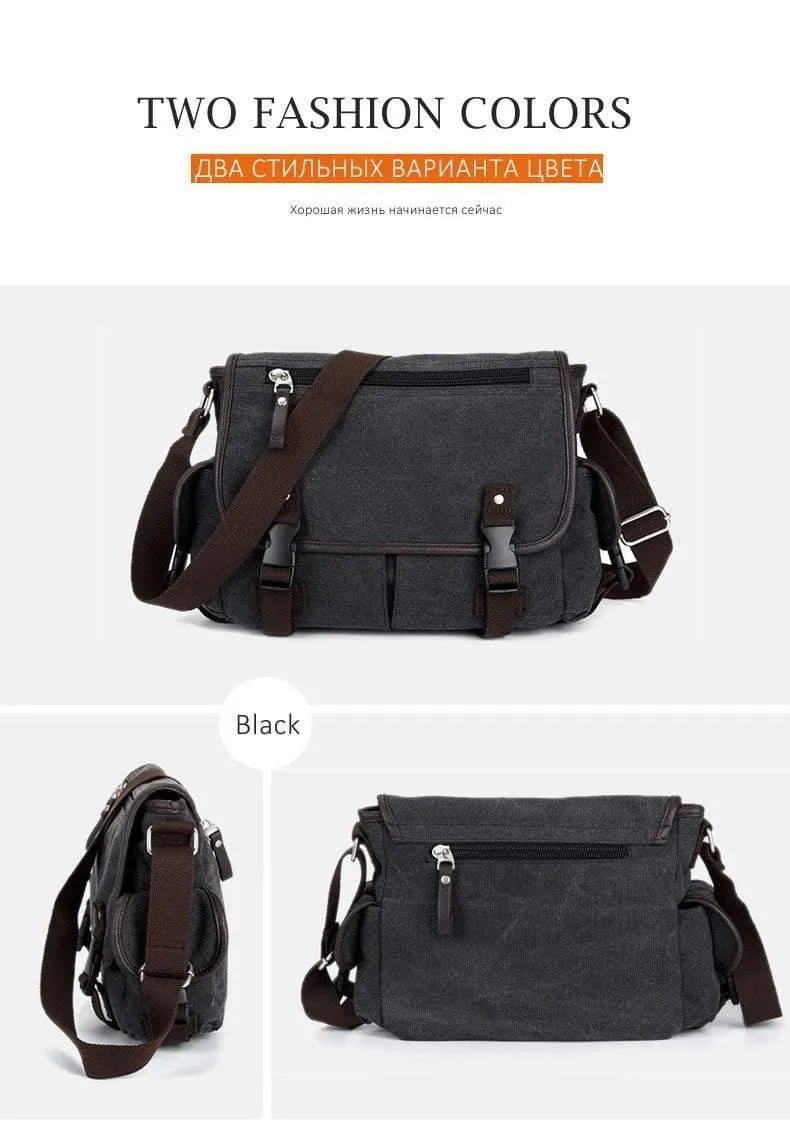 Herren Umhängetasche Reise Umhängetaschen Kausal Canvas Messenger Bag Patchwork Multifunktions Laptop Handtasche Schule Tote
