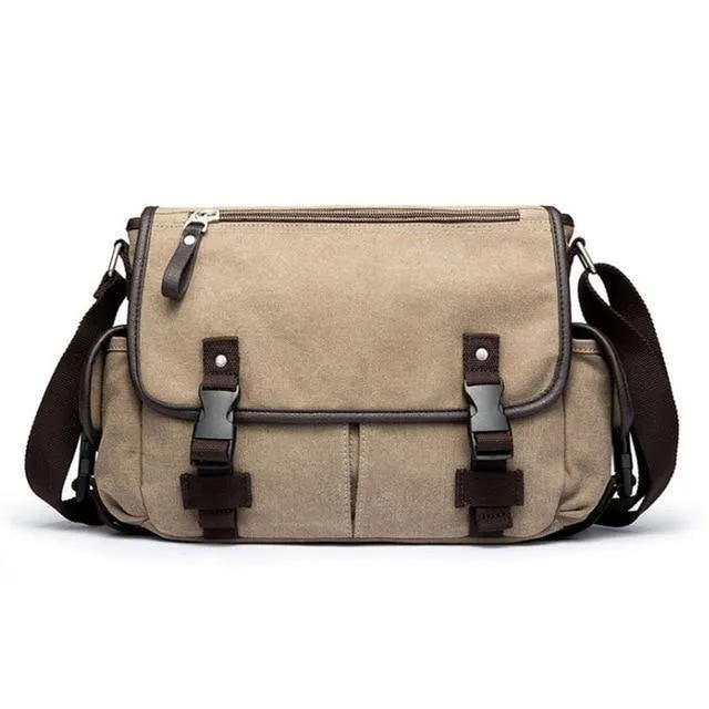 Herren Umhängetasche Reise Umhängetaschen Kausal Canvas Messenger Bag Patchwork Multifunktions Laptop Handtasche Schule Tote