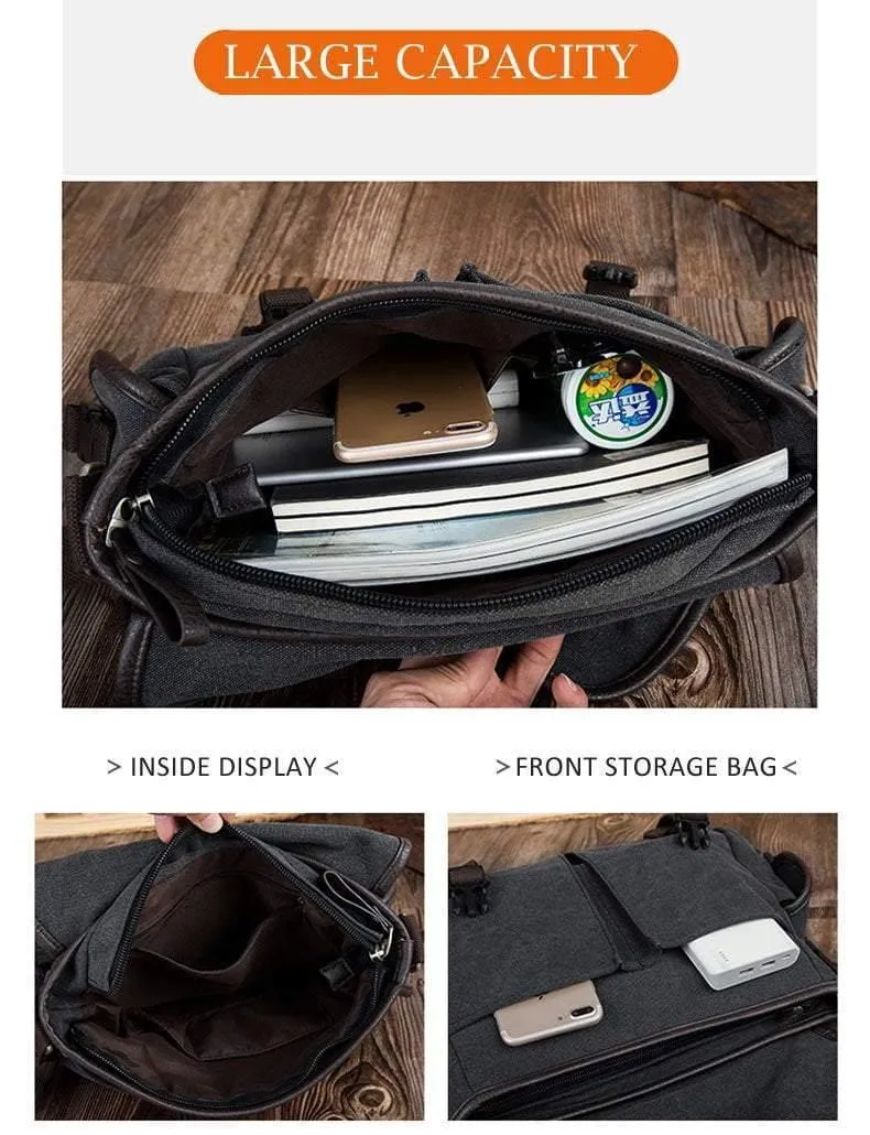 Herren Umhängetasche Reise Umhängetaschen Kausal Canvas Messenger Bag Patchwork Multifunktions Laptop Handtasche Schule Tote