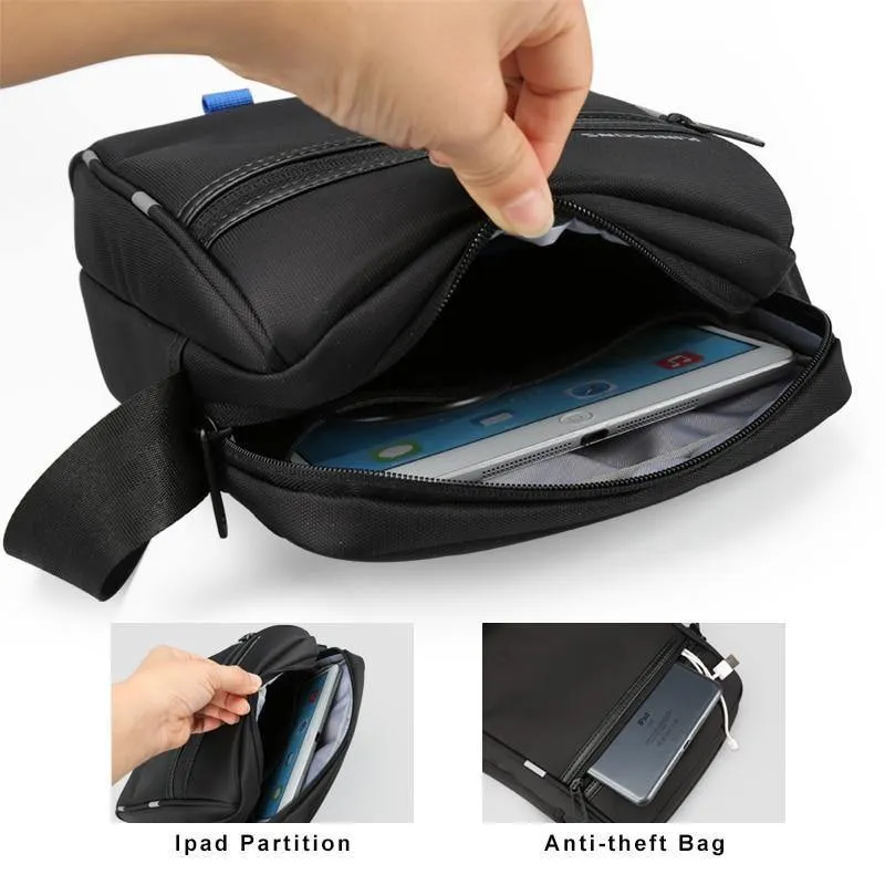 Herren-Kuriertaschen, wasserdicht, für Schule und Business, Tragegriff, 9.7 Zoll, modische Schulter-Crossbody-Taschen