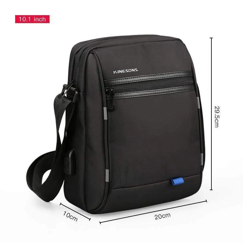 Herren-Kuriertaschen, wasserdicht, für Schule und Business, Tragegriff, 9.7 Zoll, modische Schulter-Crossbody-Taschen