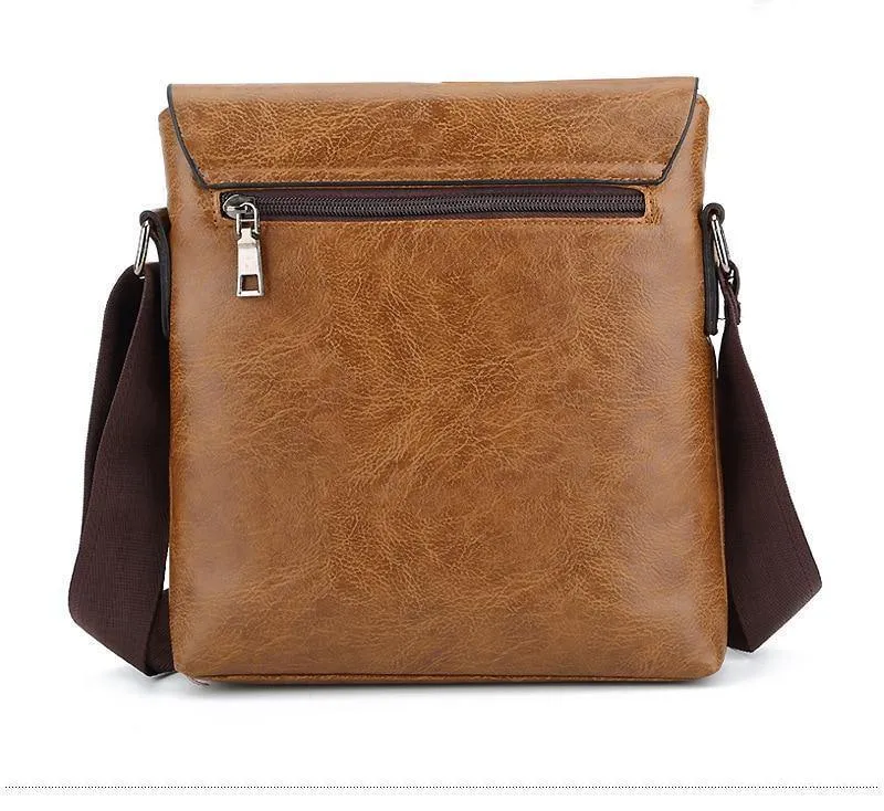 PU-Leder Herren Umhängetasche mit festem Bezug Herren Leder Messenger Bag Herren Umhängetasche für modische Herrentaschen