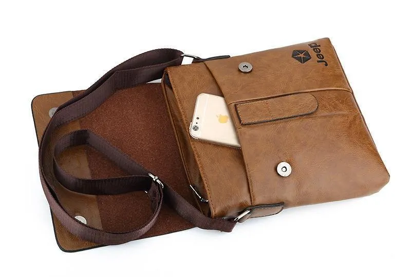 PU-Leder Herren Umhängetasche mit festem Bezug Herren Leder Messenger Bag Herren Umhängetasche für modische Herrentaschen