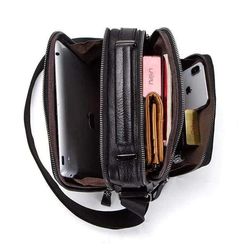 Leder männer schulter tasche umhängetaschen für männer hohe qualität bolsas mode umhängetasche für 9.7 "Ipad