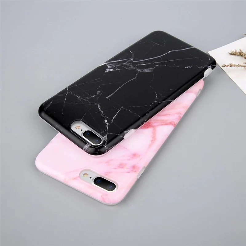 USLION Marble Case For iPhone 7 6 Silicone Case For iPhone X Glossy Stone Image Phone Back Cover For iPhone 8 7 6S Plus TPU Case