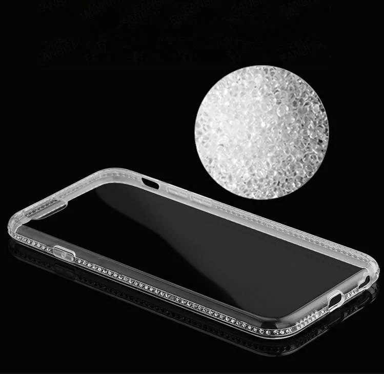 USLION Diamond Bling Transparent Phone Case Cover for iPhone 6 6S 8 7 Plus Soft TPU Clear Cover For iPhone X XR XS Max 5 5s SE