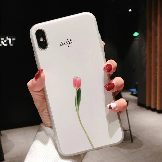 USLION Green Leaves Case For iPhone Xs XR XS Max X 3D Relief Flower Leaf Phone Cover For iPhone 6 6s 7 8 Plus TPU Silicon Cases