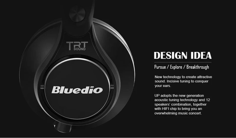 Bluedio UFO PLUS High-End Kabellose Bluetooth-Kopfhörer PPS12-Treiber Kopfbügel mit Mikrofon für Telefone