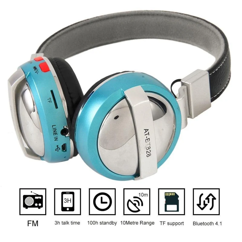 Faltbare Bluetooth V4.1 Kopfhörer Stereo Headset Mikrofon Noise Cancelling Wireless Headset für Tablet-Handy