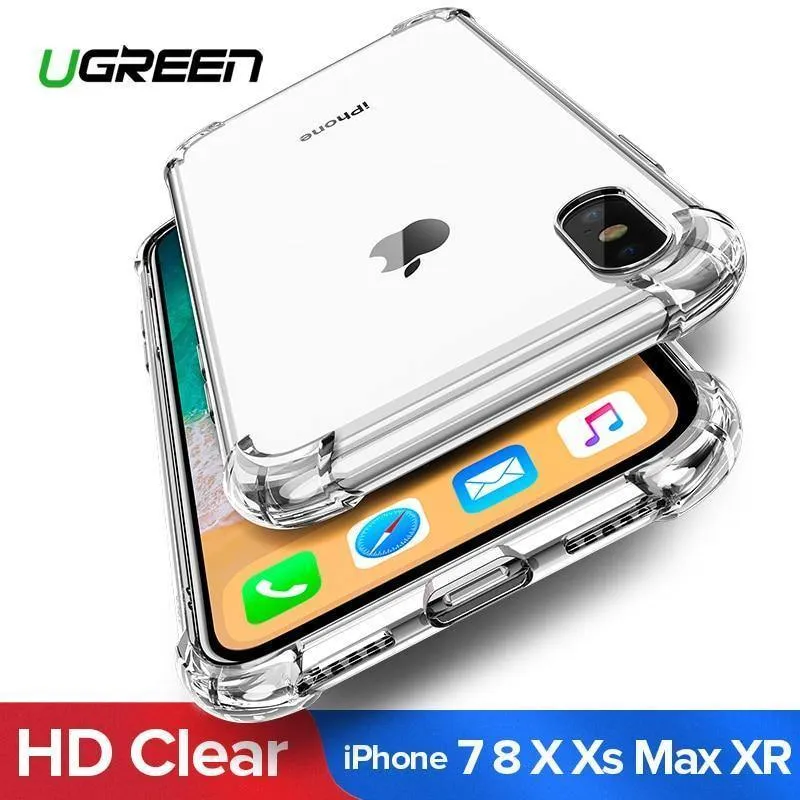Ugreen Hülle für iPhone 7 8 Plus Hülle stoßfeste Rückseite für iPhone X Xs Max Handyhülle HD Clear Schutzhülle für iPhone 7 Hülle