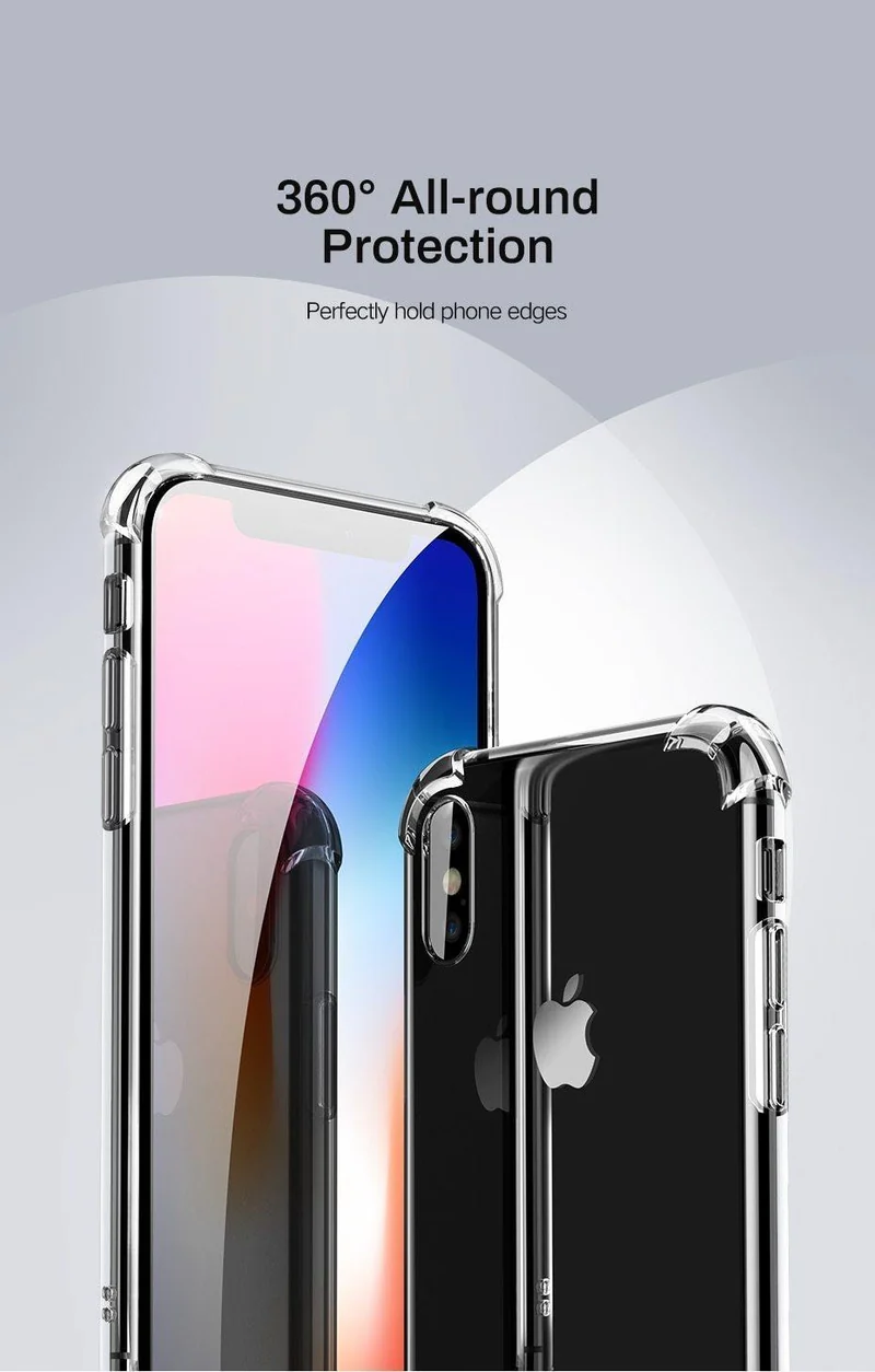 Ugreen Hülle für iPhone 7 8 Plus Hülle stoßfeste Rückseite für iPhone X Xs Max Handyhülle HD Clear Schutzhülle für iPhone 7 Hülle