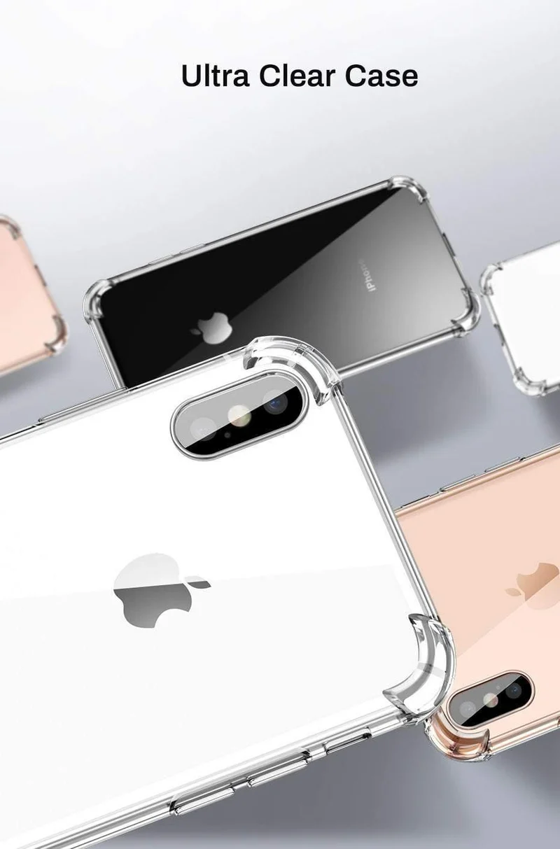 Ugreen Hülle für iPhone 7 8 Plus Hülle stoßfeste Rückseite für iPhone X Xs Max Handyhülle HD Clear Schutzhülle für iPhone 7 Hülle