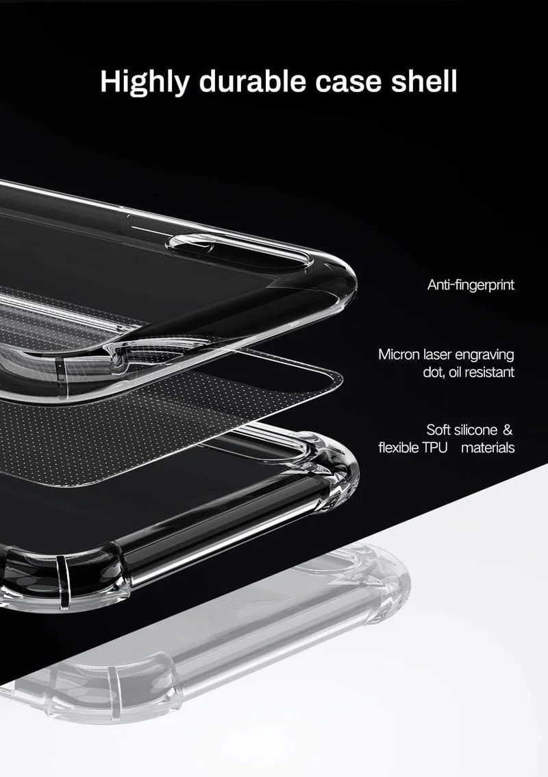 Ugreen Hülle für iPhone 7 8 Plus Hülle stoßfeste Rückseite für iPhone X Xs Max Handyhülle HD Clear Schutzhülle für iPhone 7 Hülle