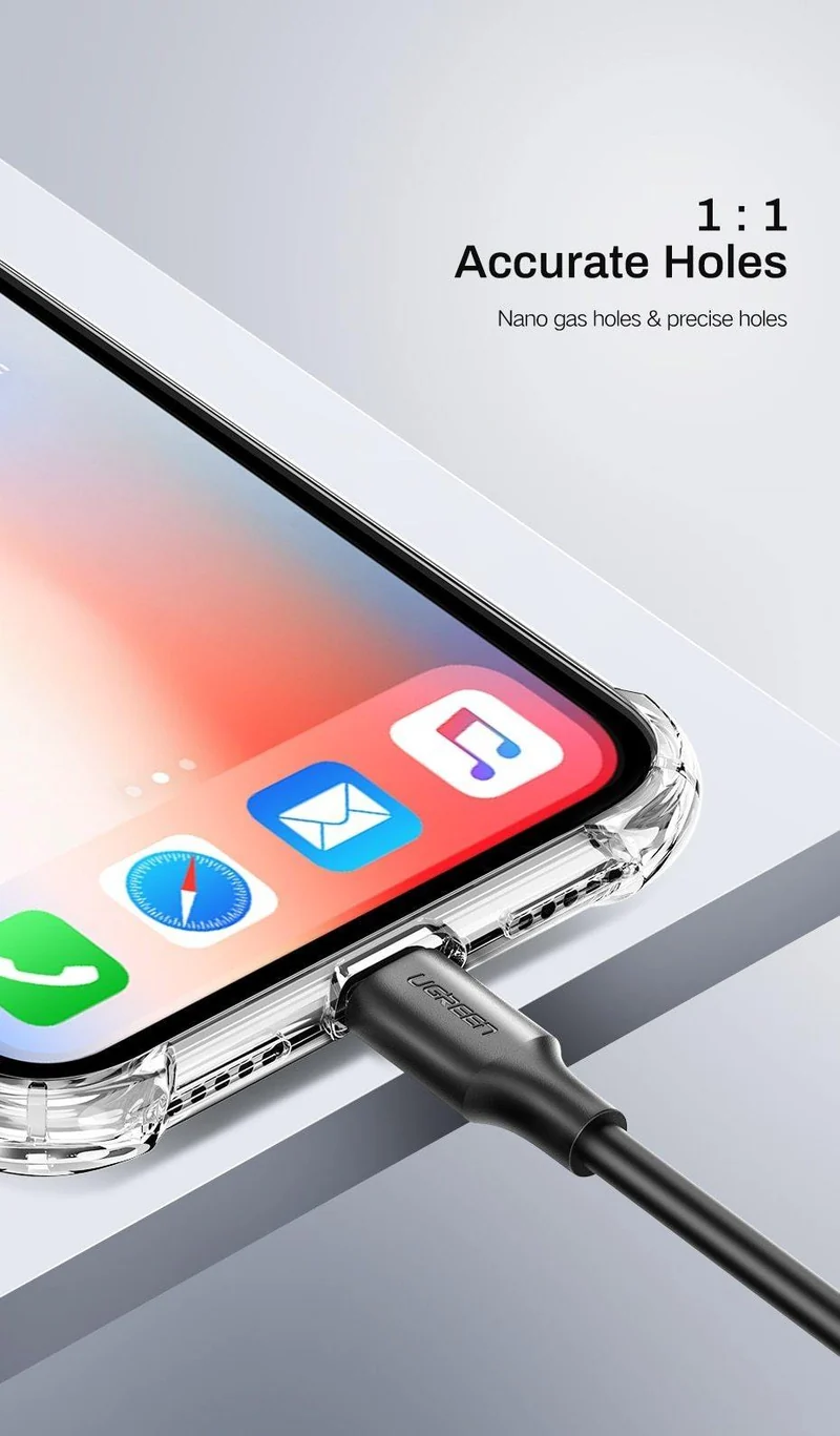 Ugreen Hülle für iPhone 7 8 Plus Hülle stoßfeste Rückseite für iPhone X Xs Max Handyhülle HD Clear Schutzhülle für iPhone 7 Hülle