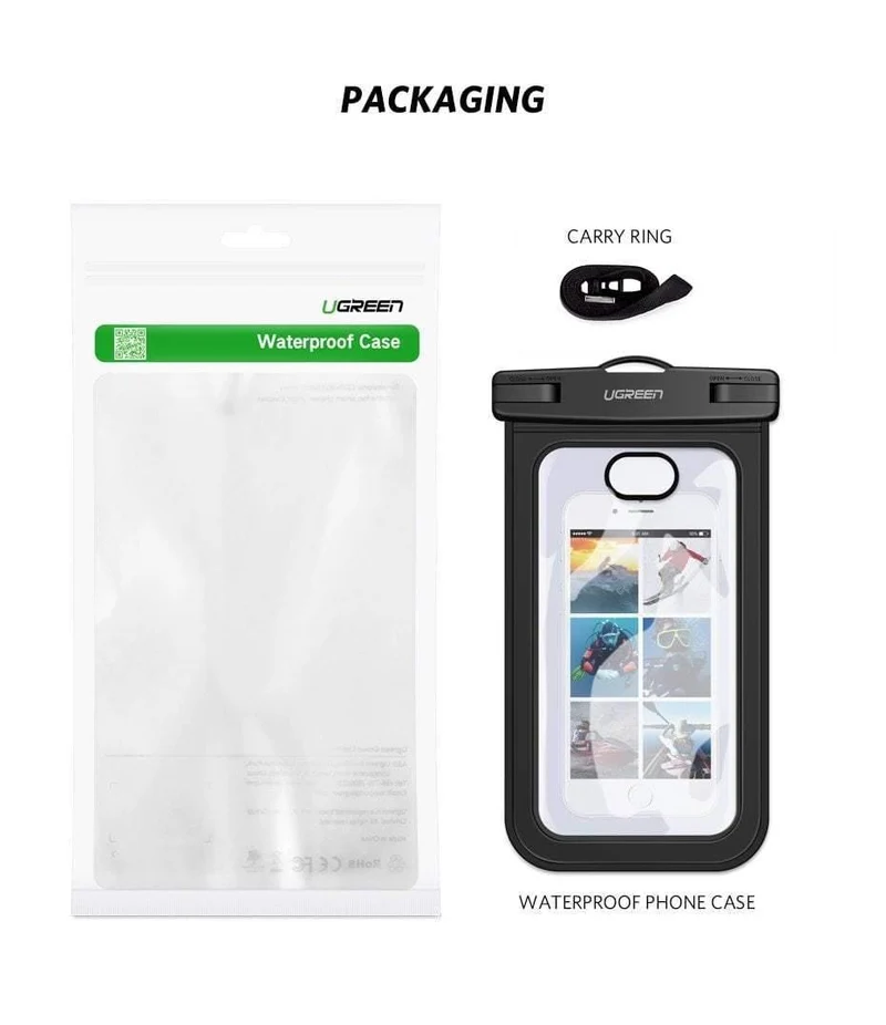 Ugreen Wasserdichte Tasche Handytasche 6.3 '' Handytasche Fall für iPhone Xs 8 7 7Plus 6S 6S Samsung Galaxy S9 S8 Handyhülle