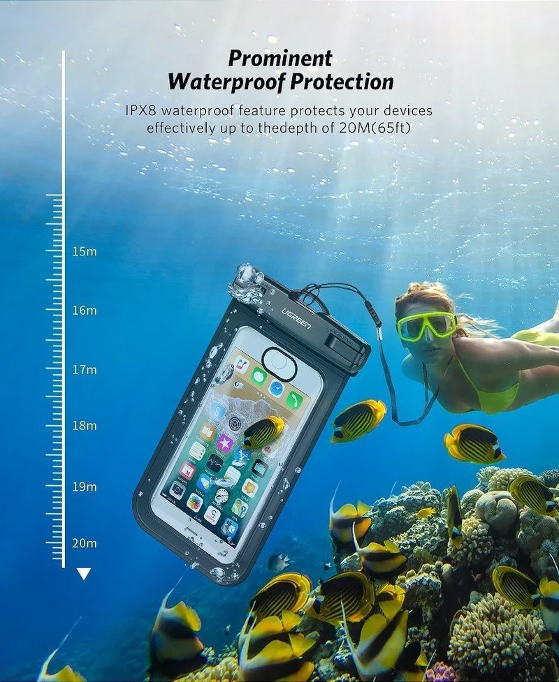 Ugreen Wasserdichte Tasche Handytasche 6.3 '' Handytasche Fall für iPhone Xs 8 7 7Plus 6S 6S Samsung Galaxy S9 S8 Handyhülle