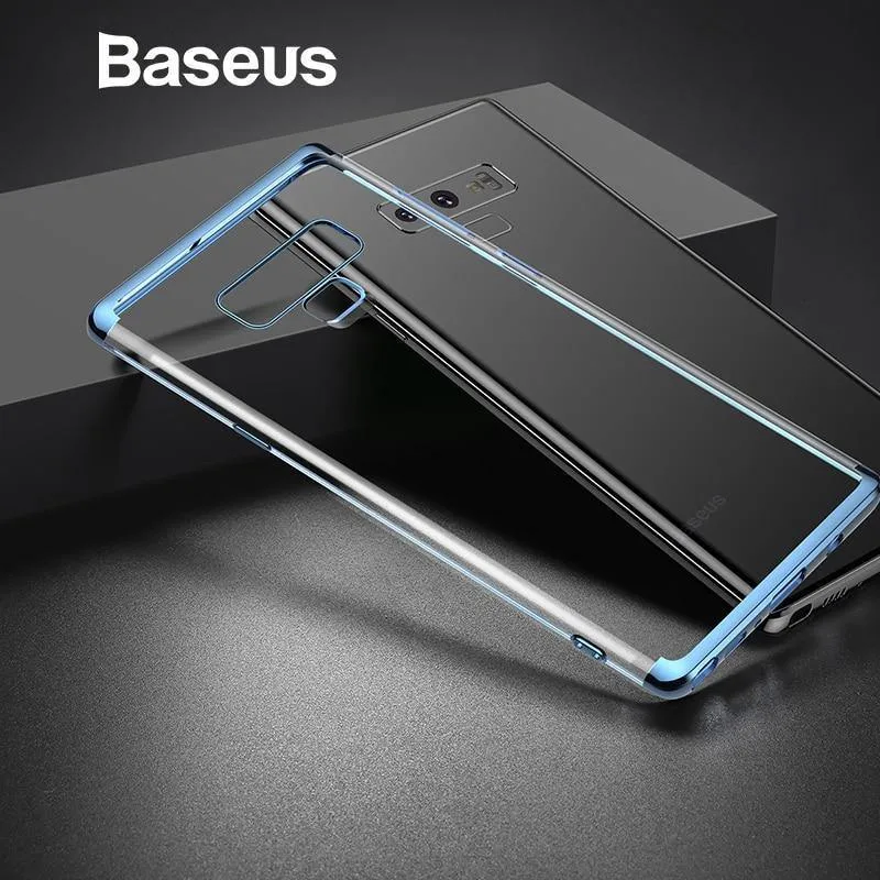 Baseus luxury weichen silikon case für samsung note xnumx ultra thin transparent klar case für samsung galaxy note xnumx telefon abdeckung
