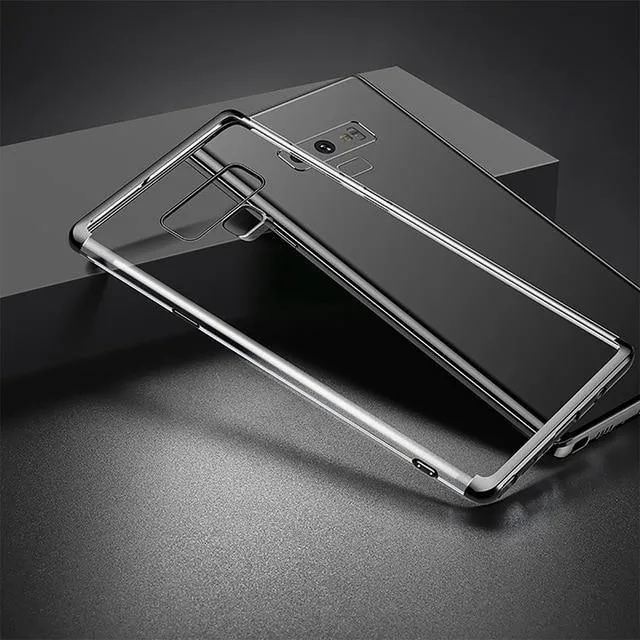 Baseus luxury weichen silikon case für samsung note xnumx ultra thin transparent klar case für samsung galaxy note xnumx telefon abdeckung