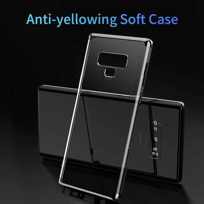 Baseus luxury weichen silikon case für samsung note xnumx ultra thin transparent klar case für samsung galaxy note xnumx telefon abdeckung