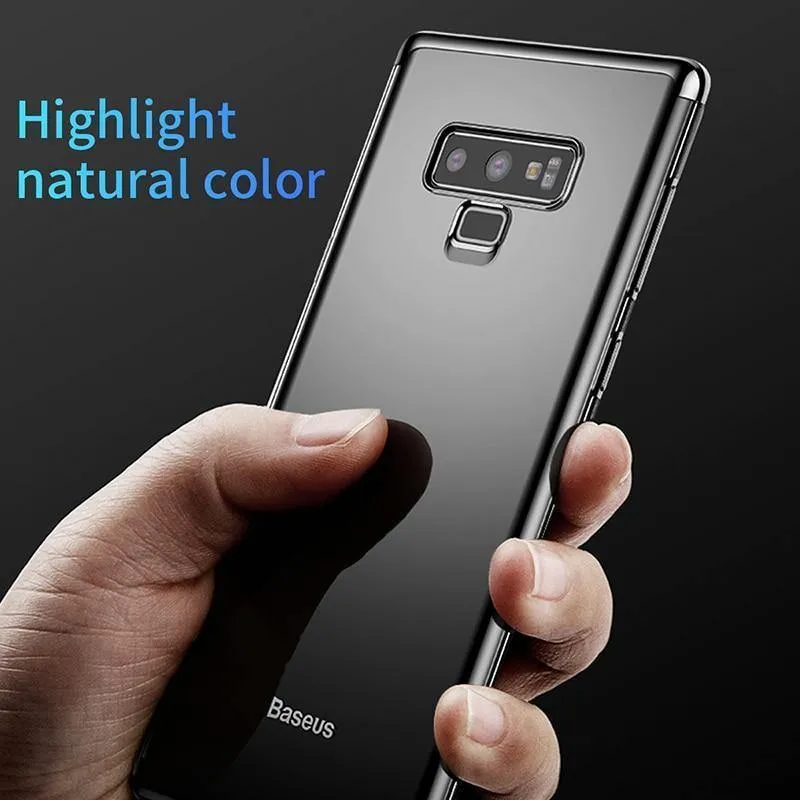 Baseus luxury weichen silikon case für samsung note xnumx ultra thin transparent klar case für samsung galaxy note xnumx telefon abdeckung