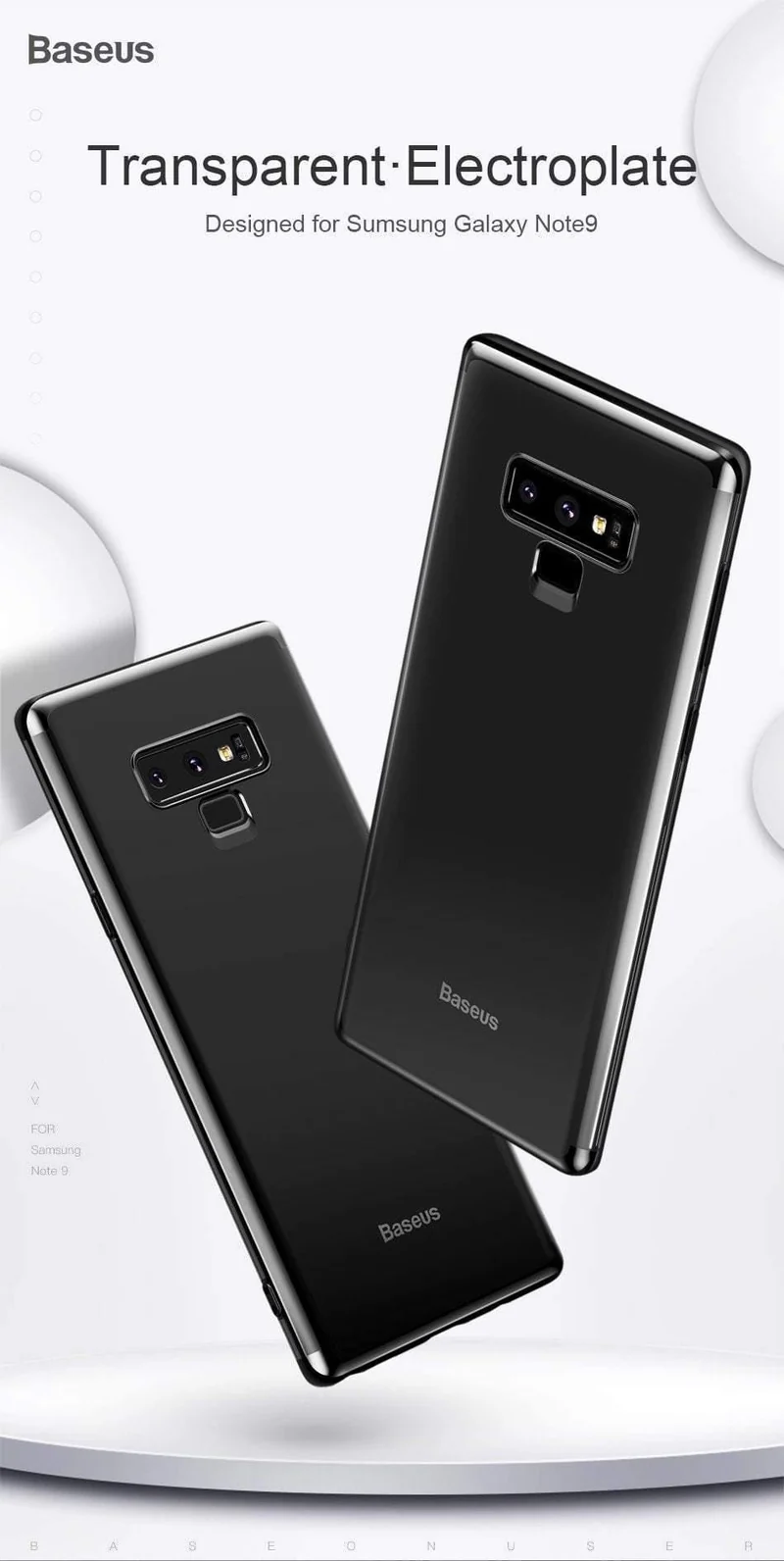 Baseus luxury weichen silikon case für samsung note xnumx ultra thin transparent klar case für samsung galaxy note xnumx telefon abdeckung