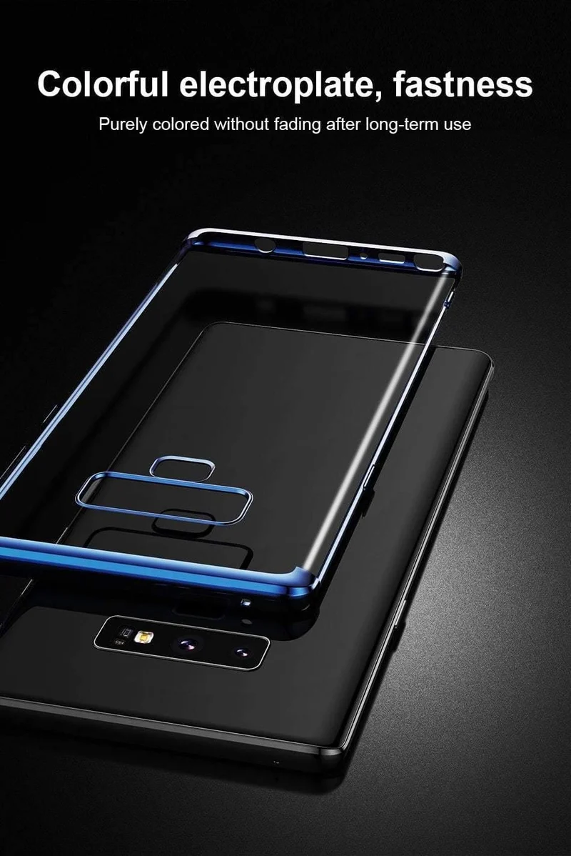 Baseus luxury weichen silikon case für samsung note xnumx ultra thin transparent klar case für samsung galaxy note xnumx telefon abdeckung