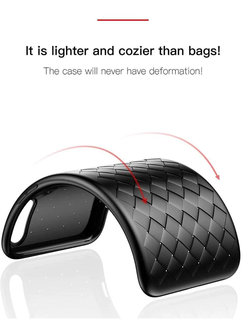 Baseus Luxury Grid Pattern Hülle für iPhone X Ultra Thin Soft Silikon Schutzhülle für iPhoneX Matte Coque Funda