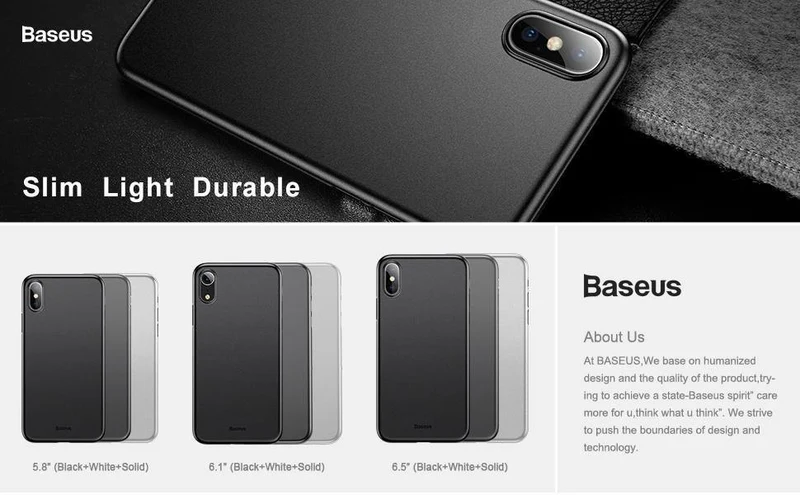 Baseus Super Super Thin Wing Hülle Für iPhone Xs Xs Max XR 2018 Hüllen Hard PP Back Phone Zubehör Für iPhone Xs Xs Max Cover