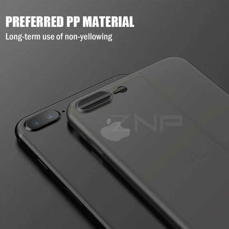 ZNP Ultra Thin Matte Phone Case For iPhone 6 6s 7 8 Plus 0.26mm Slim Full Cover Cases For iPhone X 8 7 Plus 6 6s Case Shell P30