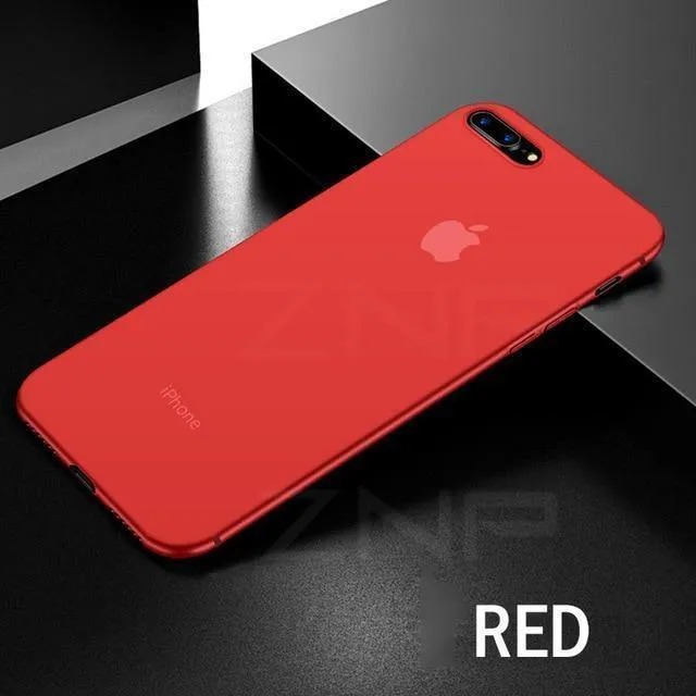 ZNP Ultra Thin Matte Phone Case For iPhone 6 6s 7 8 Plus 0.26mm Slim Full Cover Cases For iPhone X 8 7 Plus 6 6s Case Shell P30