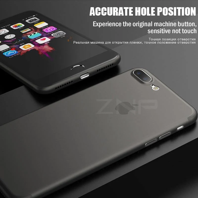 ZNP Ultra Thin Matte Phone Case For iPhone 6 6s 7 8 Plus 0.26mm Slim Full Cover Cases For iPhone X 8 7 Plus 6 6s Case Shell P30