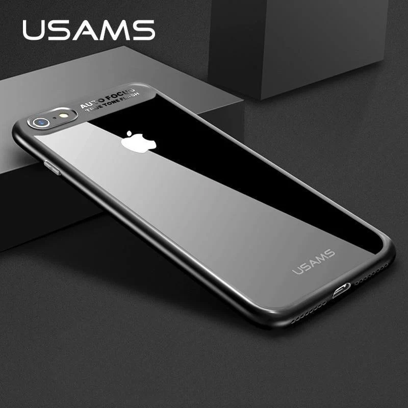 Back Case For iPhone X Case for iPhone 8 8P 7 7P 6 6S 6P 6S Plus USAMS Full Protective Phone Back Cover for iPhone Coque Fundas