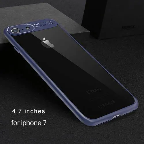 Back Case For iPhone X Case for iPhone 8 8P 7 7P 6 6S 6P 6S Plus USAMS Full Protective Phone Back Cover for iPhone Coque Fundas