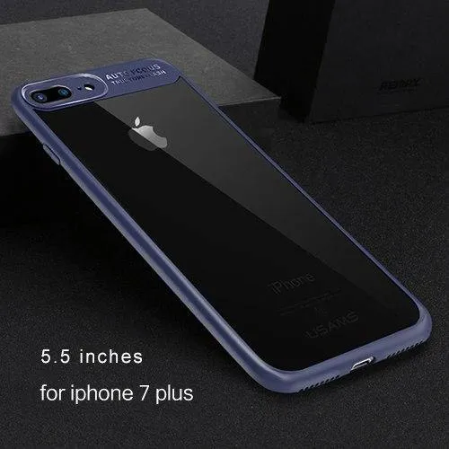 Back Case For iPhone X Case for iPhone 8 8P 7 7P 6 6S 6P 6S Plus USAMS Full Protective Phone Back Cover for iPhone Coque Fundas