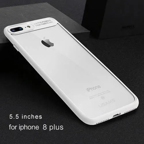Back Case For iPhone X Case for iPhone 8 8P 7 7P 6 6S 6P 6S Plus USAMS Full Protective Phone Back Cover for iPhone Coque Fundas