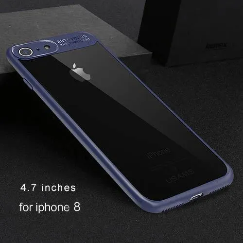 Back Case For iPhone X Case for iPhone 8 8P 7 7P 6 6S 6P 6S Plus USAMS Full Protective Phone Back Cover for iPhone Coque Fundas