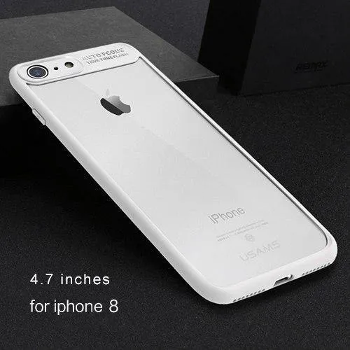 Back Case For iPhone X Case for iPhone 8 8P 7 7P 6 6S 6P 6S Plus USAMS Full Protective Phone Back Cover for iPhone Coque Fundas