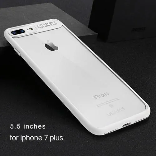 Back Case For iPhone X Case for iPhone 8 8P 7 7P 6 6S 6P 6S Plus USAMS Full Protective Phone Back Cover for iPhone Coque Fundas