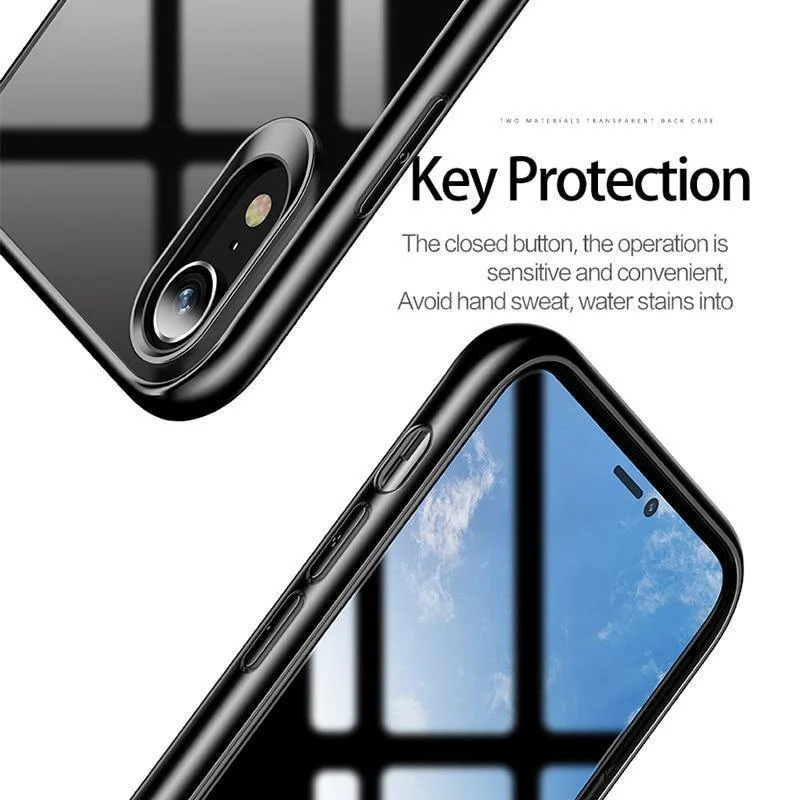 Newest USAMS Mobile Phone Case For iPhone XR XS XS MAX Case Cover Full Protective TPU PC Transparent Back Shell for iPhone Apple