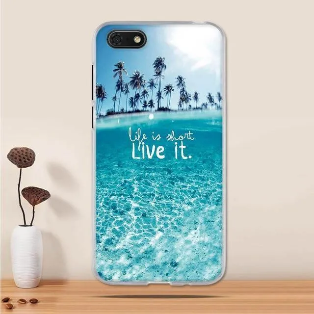 For Huawei Y5 2018 Case Cover Silicone TPU 3D Printing Funda for Huawei Y5 Prime 2018 / Honor Play 7 / Honor 7s Case Cover Coque