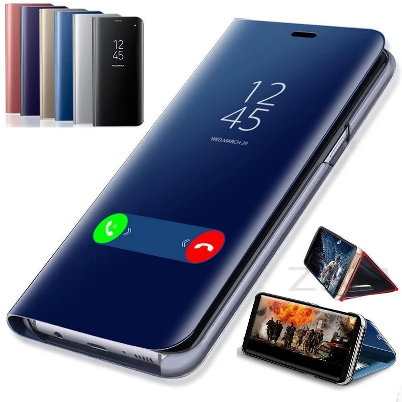 ZNP Smart Mirror Flip-Telefonhülle für Samsung Galaxy S9 S8 S7 S6 Edge Plus A3 A5 A7 J3 J5 J7 2017 Standabdeckung für Note 8 A8-Hüllen