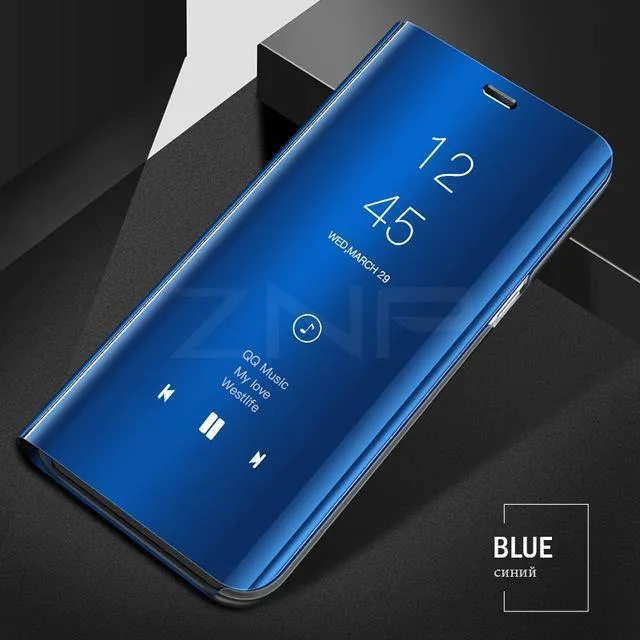 ZNP Smart Mirror Flip-Telefonhülle für Samsung Galaxy S9 S8 S7 S6 Edge Plus A3 A5 A7 J3 J5 J7 2017 Standabdeckung für Note 8 A8-Hüllen
