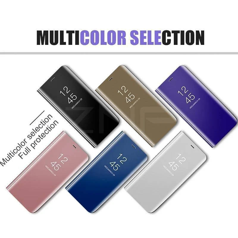 ZNP Smart Mirror Flip-Telefonhülle für Samsung Galaxy S9 S8 S7 S6 Edge Plus A3 A5 A7 J3 J5 J7 2017 Standabdeckung für Note 8 A8-Hüllen
