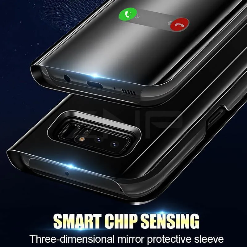 ZNP Smart Mirror Flip-Telefonhülle für Samsung Galaxy S9 S8 S7 S6 Edge Plus A3 A5 A7 J3 J5 J7 2017 Standabdeckung für Note 8 A8-Hüllen