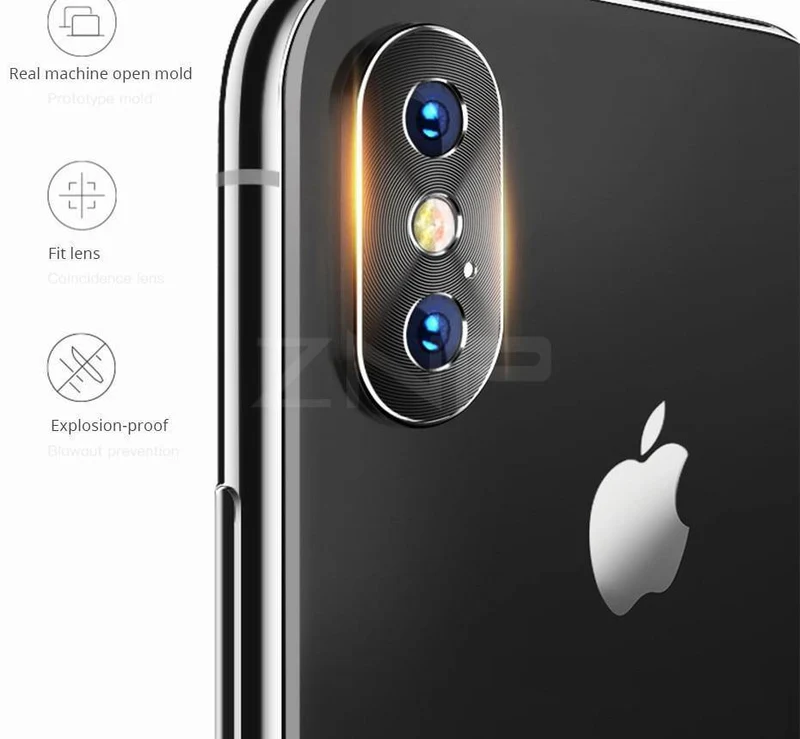 ZNP Volle Abdeckung Telefon Kamera Schutz Film Für iPhone X XS Max XR Telefon Kamera Displayschutzfolie Fall Für iPhone 7 8 Plus
