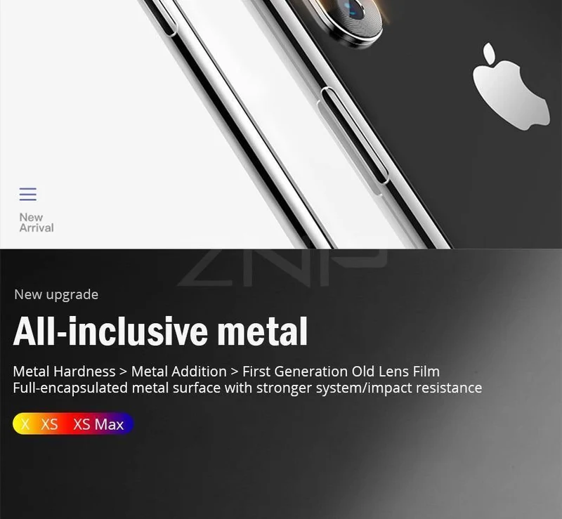 ZNP Volle Abdeckung Telefon Kamera Schutz Film Für iPhone X XS Max XR Telefon Kamera Displayschutzfolie Fall Für iPhone 7 8 Plus